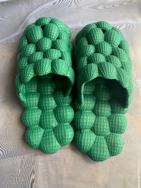 Shoes - Green Bubble Slides